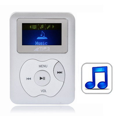 2GB MP3 Player with LCD Screen, Speaker (Silver)